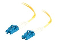C2G LC-LC 9/125 OS1 Duplex Singlemode PVC Fiber Optic Cable (LSZH) - Koblingskabel - LC-enkeltmodus (hann) til LC-enkeltmodus (hann) - 10 m - fiberoptisk - dupleks - 9 / 125 micron - OS1 - halogenfri - gul 85609