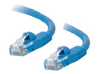 C2G Cat5e Booted Unshielded (UTP) Network Patch Cable - Koblingskabel - RJ-45 (hann) til RJ-45 (hann) - 3 m - UTP - CAT 5e - formstøpt, uten hindringer, flertrådet - blå 83164