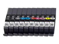 Canon PFI-MBK/PBK/CO/GY/R/C/M/Y/PC/PM 10 Ink Cartridge Multipack - 10-pack - 14.4 ml - matt svart, fotomagenta, rød, gul, magenta, fotosort, fotocyan, grå, cyan, kromaoptimerer - original - blekkbeholder - for imagePROGRAF PRO-300 4192C008