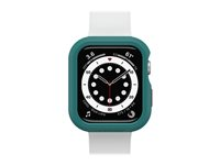 LifeProof Eco-Friendly - Eske for smartarmåndsur - havbasert resirkulert plast - grønn/oransje, nede under - for Apple Watch (44 mm) 77-83797