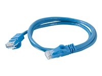 C2G Cat6 Booted Unshielded (UTP) Network Patch Cable - Koblingskabel - RJ-45 (hann) til RJ-45 (hann) - 1.5 m - UTP - CAT 6 - formstøpt, uten hindringer, flertrådet - blå 83387