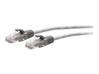 C2G 6ft (1.8m) Cat6a Snagless Unshielded (UTP) Slim Ethernet Network Patch Cable - Gray - Koblingskabel - RJ-45 (hann) til RJ-45 (hann) - 1.8 m - 4.8 mm - UTP - CAT 6a - uten hindringer, formstøpt - grå C2G30116