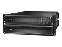 APC Smart-UPS X 2200 Rack/Tower LCD - UPS (rackmonterbar/ekstern) - AC 230 V - 1980 watt - 2200 VA - Ethernet 10/100, RS-232, USB - utgangskontakter: 11 - 2U - svart - med APC UPS Network Management Card SMX2200R2HVNC