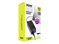 PORT Connect - Strømadapter - AC 100-240 V - 60 watt - for Microsoft Surface Book, Go, Laptop, Pro (I midten av 2017), Pro 3, Pro 4, Pro 6 900102