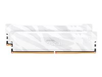 Crucial Pro OC - DDR5 - sett - 32 GB: 2 x 16 GB - DIMM 288-pin - 6400 MT/s / PC5-51200 - CL32 - 1.35 V - ikke-bufret - snow fox white CP2K16G64C32U5W