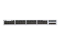 Cisco Catalyst 9300L - Network Essentials - switch - L3 - 48 x 10/100/1000 (PoE+) + 4 x 10 Gigabit SFP+ (opplenke) - rackmonterbar - PoE+ (505 W) C9300L-48P-4X-E