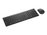 Lenovo Essential Wireless Combo Gen 2 - Tastatur- og mussett - trådløs - 2.4 GHz - Nordisk - svart - brun boks - CRU 4X31N50752