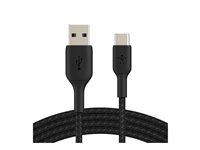 Belkin BoostCharge - USB-kabel - 24 pin USB-C (hann) til USB (hann) - 3 m - svart CAB002BT3MBK