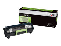 Lexmark 502X - Ekstra høy ytelse - svart - original - tonerpatron LCCP, LRP - for Lexmark MS410d, MS410dn, MS415dn, MS510dn, MS510dtn, MS610de, MS610dn, MS610dte, MS610dtn 50F2X00