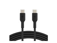 Belkin BoostCharge - USB-kabel - 24 pin USB-C (hann) til 24 pin USB-C (hann) - 1 m - svart CAB003BT1MBK