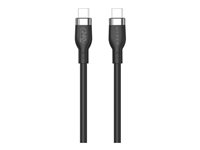 HyperJuice - USB-kabel - 24 pin USB-C (hann) til 24 pin USB-C (hann) - USB 2.0 - 1 m - USB Power Delivery (240 W), utvidet effektområde (EPR) - svart HJ4001BKGL