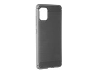 Insmat Carbon And Steel Style - Baksidedeksel for mobiltelefon - kullstoff-fiber - for Samsung Galaxy A71 650-1788