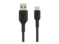 Belkin BoostCharge - USB-kabel - 24 pin USB-C (hann) til USB (hann) - 2 m - svart CAB002BT2MBK