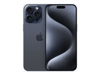 Apple iPhone 15 Pro Max - 5G smartphone - dobbelt-SIM / Internminne 256 GB - OLED-display - 6.7" - 2796 x 1290 pixels (120 Hz) - 3x bakkamera 48 MP, 12 MP, 12 MP - front camera 12 MP - blå titan MU7A3QN/A