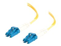 C2G LC-LC 9/125 OS1 Duplex Singlemode PVC Fiber Optic Cable (LSZH) - Koblingskabel - LC-enkeltmodus (hann) til LC-enkeltmodus (hann) - 3 m - 3 m - fiberoptisk - dupleks - 9 / 125 micron - OS1 - halogenfri - gul 85606