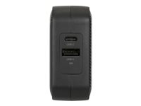 Targus - Strømadapter - GaN - 65 watt - PD - 2 utgangskontakter (24 pin USB-C, USB-type A) - svart APA803GL