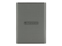 Transcend ESD360C - SSD - 2 TB - ekstern (bærbar) - USB 3.2 Gen 2x2 (USB-C kontakt) - 256-bit AES - grå TS2TESD360C