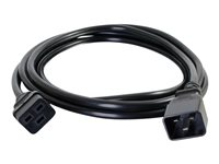 C2G 16 AWG 250 Volt 16 Amp Power Extension Cord - Strømforlengelseskabel - IEC 60320 C20 til IEC 60320 C19 - AC 250 V - 1 m - formstøpt - svart 80622