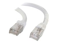 C2G Cat5e Booted Shielded (STP) Network Patch Cable - Koblingskabel - RJ-45 (hann) til RJ-45 (hann) - 10 m - STP - CAT 5e - formstøpt - hvit 83886