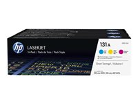 HP 131A - 3-pack - gul, cyan, magenta - original - LaserJet - tonerpatron (U0SL1AM) - for LaserJet Pro 200 M251n, 200 M251nw, 200 M276nw, MFP M276n, MFP M276nw U0SL1AM