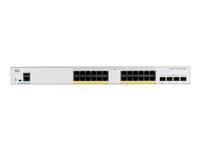 Cisco Catalyst 1000-24P-4X-L - Switch - Styrt - 13 x 10/100/1000 (PoE+) + 11 x 10/100/1000 + 4 x 10 Gigabit SFP+ (opplenke) - rackmonterbar - PoE+ (195 W) C1000-24P-4X-L