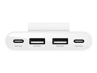 Belkin BoostCharge - Ladestripe - 4 utgangskontakter (2 x USB-C, 2 x USB) - hvit BUZ001BT2MWHB7