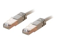 C2G Cat5e Booted Shielded (STP) Network Patch Cable - Koblingskabel - RJ-45 (hann) til RJ-45 (hann) - 15 m - STP - CAT 5e - formstøpt - grå 83756