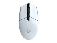 Logitech G G305 - Mus - optisk - 6 knapper - trådløs - 2.4 GHz - USB trådløs mottaker - hvit 910-005292