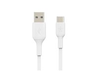 Belkin BoostCharge - USB-kabel - 24 pin USB-C (hann) til USB (hann) - USB 2.0 - 1 m - hvit (en pakke 2) CAB001BT1MWH2PK