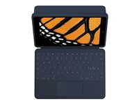 Logitech Rugged Combo 3 Touch for Education - Tastatur og folioveske - med styrepute - Apple Smart connector - QWERTY - Pan Nordic - klassisk blå - akademisk - for Apple 10.2-inch iPad (7. generasjon, 8. generasjon, 9. generasjon) 920-010363