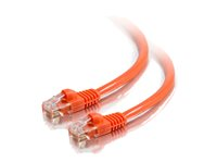 C2G Cat5e Booted Unshielded (UTP) Network Patch Cable - Koblingskabel - RJ-45 (hann) til RJ-45 (hann) - 3 m - UTP - CAT 5e - formstøpt, uten hindringer, flertrådet - oransje 83606