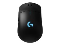 Logitech G Pro - Mus - høyre- og venstrehåndet - optisk - trådløs - 2.4 GHz - USB trådløs mottaker 910-005272