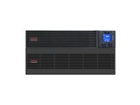 APC Easy UPS SRV SRV6KRILRK - UPS (kan monteres i rack) - AC 220-240 V - 6000 watt - 6000 VA - enkeltfase - USB, RS-232 - utgangskontakter: 1 - 2U - med Rail Kit, External Battery Pack SRV6KRILRK