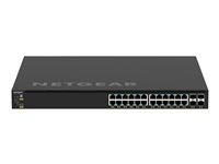 NETGEAR M4350 Series M4350-24G4XF - Switch - L3 - Styrt - 24 x 10/100/1000 (PoE+) + 4 x SFP+ - front til bakside-luftflyt - rackmonterbar - PoE+ (720 W) GSM4328-100NES