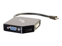 C2G Mini DisplayPort to HDMI, VGA, or DVI Adapter Converter - Videokonverter - DVI, HDMI, VGA - DVI, HDMI, VGA - svart 80929