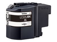 Brother LC22UBK - XL - svart - original - blekkpatron - for Brother DCP-J785DW, DCP-J785DWXL, MFC-J985DW; INKvestment Work Smart MFC-J985DW LC22UBK