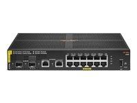 HPE Aruba 6100 12G Class4 PoE 2G/2SFP+ 139W Switch - Switch - Styrt - 12 x 10/100/1000 (PoE+) + 2 x 1 Gigabit / 10 Gigabit SFP+ + 2 x 1000Base-T - rackmonterbar - PoE+ (139 W) JL679A#ABB