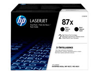 HP 87X - 2-pack - Høy ytelse - svart - original - LaserJet - tonerpatron (CF287XD) - for LaserJet Enterprise M506, MFP M527; LaserJet Enterprise Flow MFP M527; LaserJet Pro M501 CF287XD