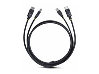 StarTech.com 6ft (1.8m) DisplayPort and USB 5Gbps KVM Cable - Tastatur / video / musekabel (KVM) - USB-type A, DisplayPort (hann) til USB Type B, DisplayPort (hann) - 1.8 m - 4K 60Hz støtte, HDR10-støtte - svart DU1226-KVM-CABLE