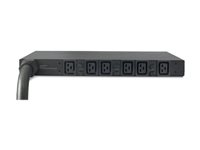 APC Basic Rack PDU - Strømfordelerenhet (kan monteres i rack) - AC 400 V - 22 kW - 3-faset - inngang: IEC 60309 - utgangskontakter: 6 (IEC 60320 C19) - 2.44 m kabel - svart - for P/N: SCL400RMJ1U, SCL500RMI1UC, SCL500RMI1UNC, SMTL1000RMI2UC, SMTL750RMI2UC AP7526