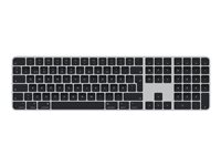 Apple Magic Keyboard with Touch ID and Numeric Keypad - Tastatur - trådløs - Bluetooth - Svensk - svarte nøkler MMMR3S/A