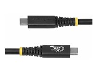 StarTech.com - USB-kabel - 24 pin USB-C (hann) til 24 pin USB-C (hann) - USB4 / Thunderbolt 3 / Thunderbolt 4 / DisplayPort 1.4 - 2 m - 4K 120 Hz støtte, robust, utvidet effektområde (EPR), støtte for Power Delivery 3,1, fleksibel - svart CC2M20GUSB4TP