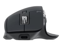 Logitech Master Series MX Master 3S - Mus - ergonomisk - optisk - 7 knapper - trådløs - 2.4 GHz, Bluetooth - Logitech Logi Bolt USB-mottaker - grafitt 910-006559