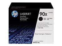 HP 90X - 2-pack - Høy ytelse - svart - original - LaserJet - tonerpatron (CE390XD) - for LaserJet Enterprise 600 M602dn, 600 M602m, 600 M602n, 600 M602x, M4555 MFP, M603xh CE390XD