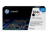 HP 504X - Høy ytelse - svart - original - LaserJet - tonerpatron (CE250X) - for Color LaserJet CM3530 MFP, CM3530fs MFP, CP3525, CP3525dn, CP3525n, CP3525x CE250X