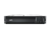 APC Smart-UPS 750VA LCD RM - UPS (kan monteres i rack) - AC 230 V - 500 watt - 750 VA - Ethernet, RS-232, USB - utgangskontakter: 4 - 2U - svart - med APC UPS Network Management Card - for P/N: AR4018SPX432, AR4024SP, AR4024SPX429, AR4024SPX431, AR4024SPX432, NBWL0356A SMT750RMI2UNC