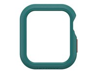 LifeProof Eco-Friendly - Støtfanger for smartarmåndsur - liten - 85 % havbasert resirkulert plast - nede under (grønn/oransje) - for Apple Watch (40 mm) 77-83811