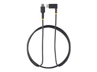 StarTech.com 6ft (2m) USB C Charging Cable Right Angle, 60W PD 3A, Heavy Duty Fast Charge USB-C Cable, USB 2.0 Type-C, Durable and Rugged Aramid Fiber, S20/iPad/Pixel - High Quality USB Charging Cord (R2CCR-2M-USB-CABLE) - USB-kabel - 24 pin USB-C (hann) rett til 24 pin USB-C (hann) rettvinklet - USB 2.0 - 3 A - 2 m - USB Power Delivery (60W) - svart R2CCR-2M-USB-CABLE