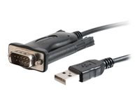 C2G Serial RS232 Adapter Cable - USB / seriell-kabel - USB (hann) til DB-9 (hann) - 1.5 m - svart 86887