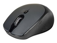 PORT Connect SILENT - Mus - optisk - trådløs - 2.4 GHz - USB / USB-C trådløse mottakere - svart 900713